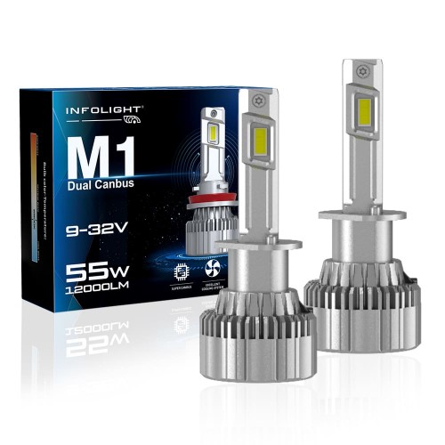 Світлодіодна LED лампа Infolight M1 Dual Canbus H1 (комплект 2шт)